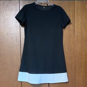 SHEIN Two-Tone Black and White Mini Dress